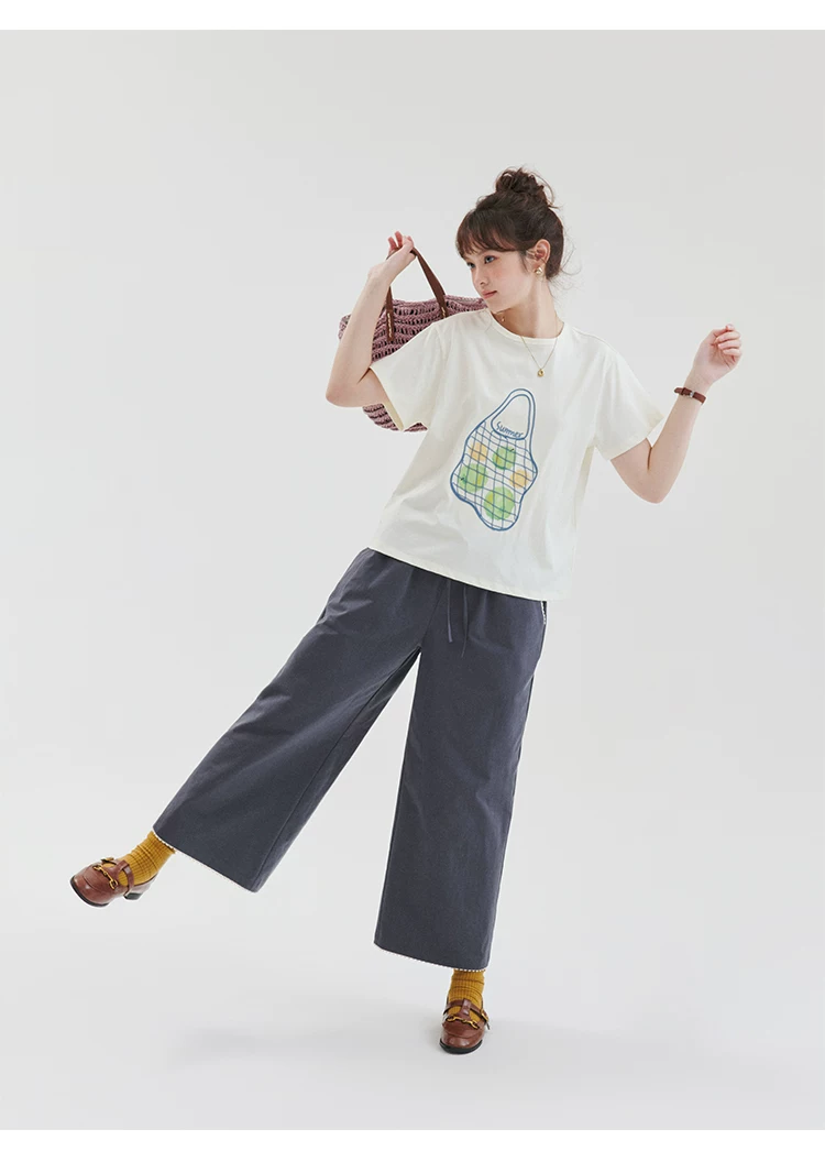 夏日水果印花短袖T恤女夏新款韓系寬鬆圓領上衣,夏日水果印花短袖T恤女夏新款韓系寬鬆圓領上衣,HBFS1258,夏日水果印花短袖T恤女夏新款韓系寬鬆圓領上衣,童趣印花,舒適面料