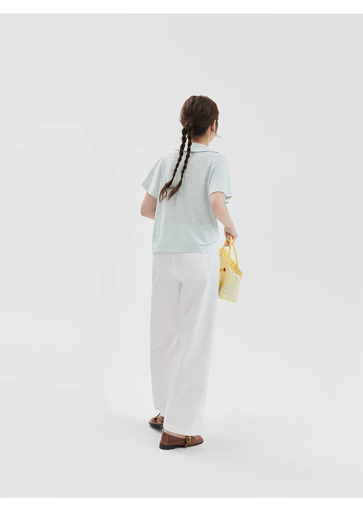 設計感純棉白色口袋休閒褲女夏新款寬腿百搭長褲,設計感純棉白色口袋休閒褲女夏新款寬腿百搭長褲,HBFS3073,設計感純棉白色口袋休閒褲女夏新款寬腿百搭長褲,闊腿藏肉,全棉面料