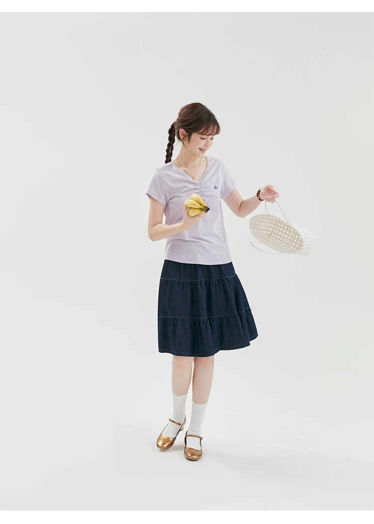 少女感深藍色鬆緊腰牛仔蛋糕裙女夏新款a字半身短裙,少女感深藍色鬆緊腰牛仔蛋糕裙女夏新款a字半身短裙,HBFS2064,少女感深藍色鬆緊腰牛仔蛋糕裙女夏新款a字半身短裙,蛋糕裙擺,舒適好穿