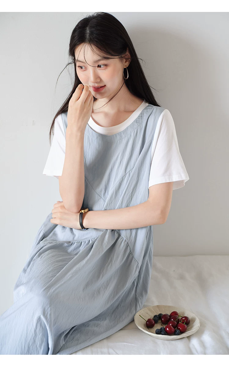 假兩件短袖小眾不撞洋裝女夏2026新款胖mm大尺碼絕美裙子,假兩件短袖小眾不撞洋裝女夏2026新款胖mm大尺碼絕美裙子,HBFS7159,假兩件短袖小眾不撞洋裝女夏2026新款胖mm大尺碼絕美裙子,中大尺碼,拼接造型