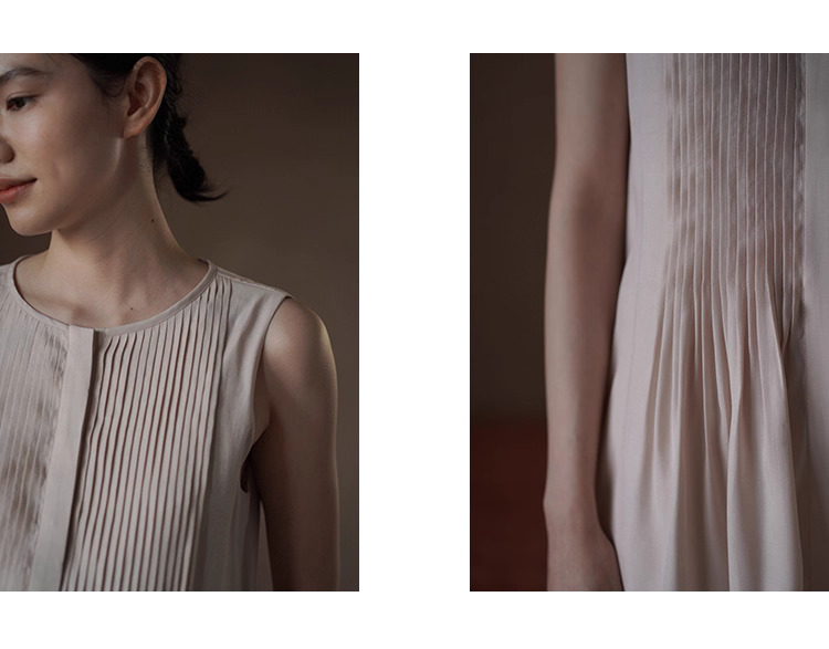 瓔珞粉紅少女重工塔克線洋裝飄逸寬鬆顯瘦小個子