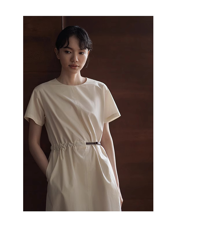 心選氛圍洋裝水洗100棉拼接腰帶設計短袖寬鬆顯瘦裙子,心選氛圍洋裝水洗100棉拼接腰帶設計短袖寬鬆顯瘦裙子,HBES7201,心選氛圍洋裝水洗100棉拼接腰帶設計短袖寬鬆顯瘦裙子,簡約大方,腰帶設計