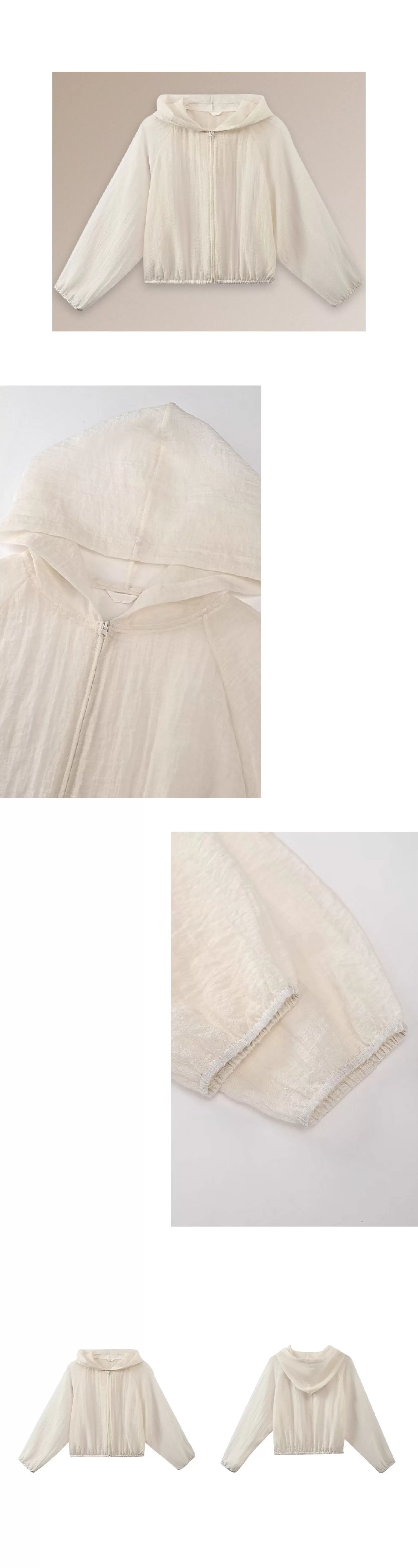 泡沫海洋肌理外套薄款透氣連帽長袖顯瘦休閒寬鬆上衣