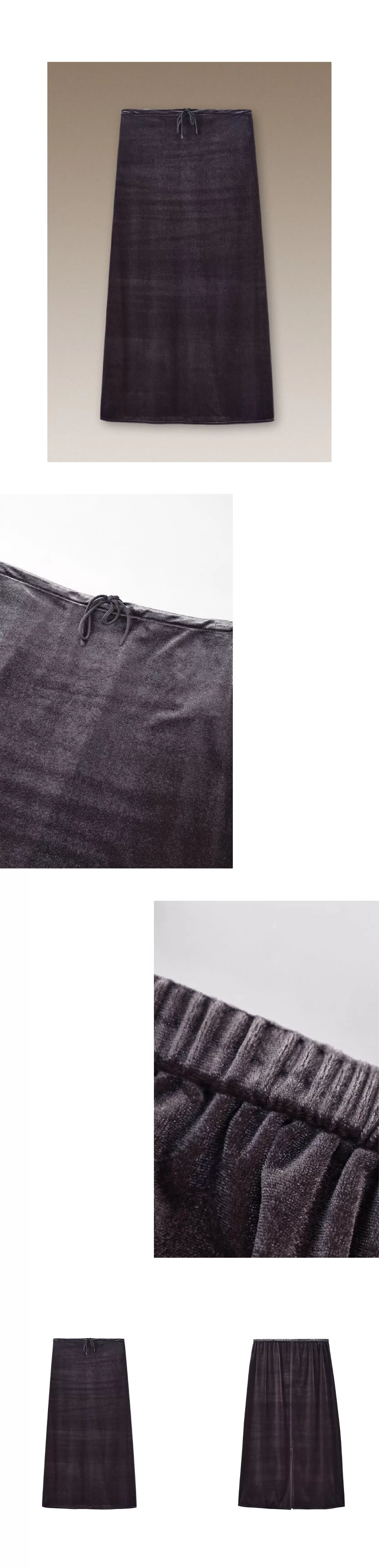 高密度植絨工藝豐滿絨感低調光澤絲絨裙高腰顯瘦半身裙