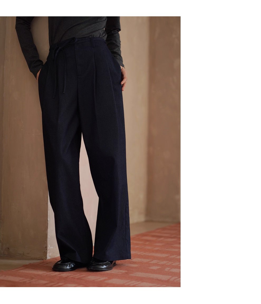 基礎時髦法則不挑人顯瘦版型遮肉寬鬆闊腿高腰牛仔長褲