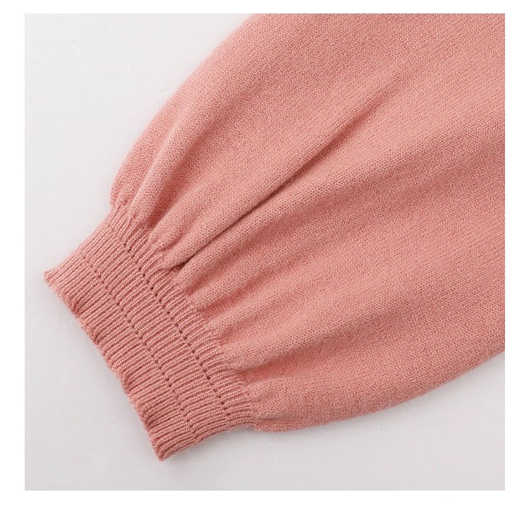 韓系提花圓領長袖針織衫女秋新款單排扣外套上衣