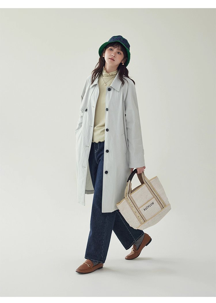 韓系單扣中長款風衣外套女25秋季新款長袖上衣