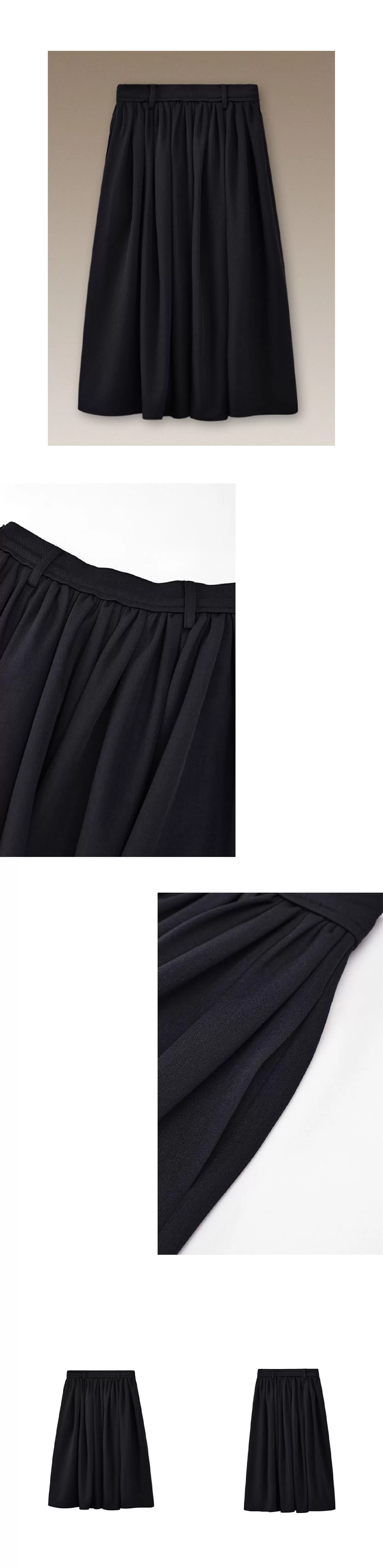 優雅舞者立體A字廓形顯瘦遮肉高腰捏褶蓬蓬通勤半身裙女