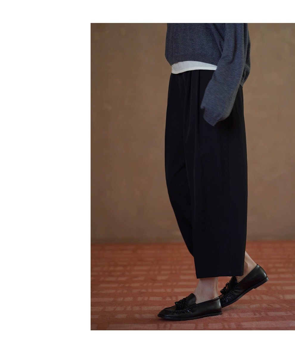 紳士通勤西裝褲俐落剪裁簡約法式高腰顯瘦錐形九分褲女