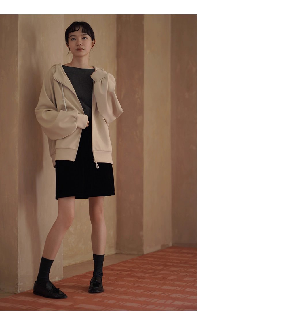 S級基本款內搭深花灰肌理彈性顯瘦合身一字領長袖上衣女