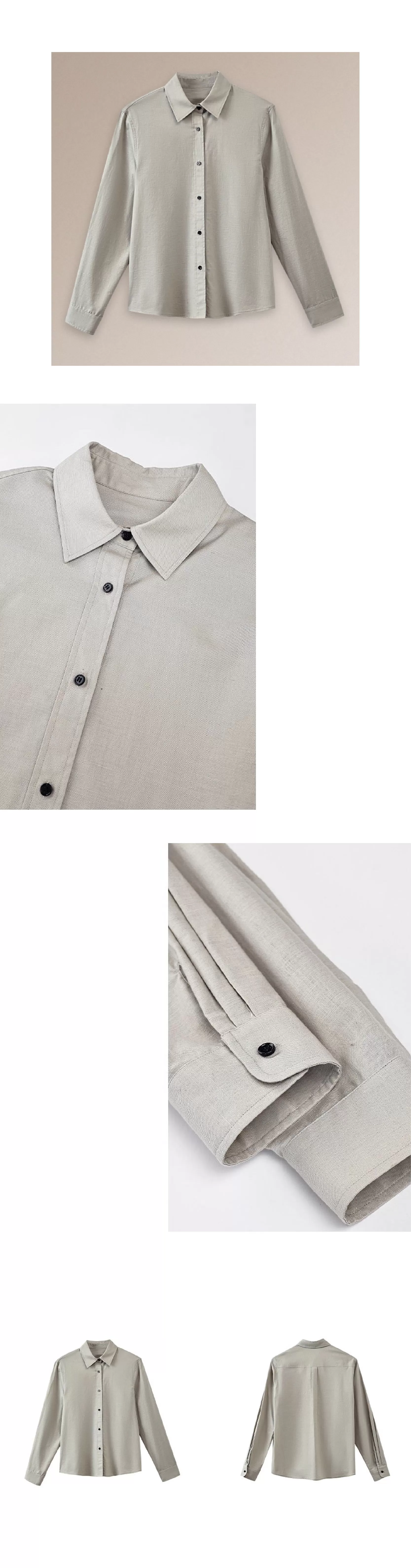 基本款日常襯衫多穿實用型寬鬆通勤顯瘦長袖百搭上衣女