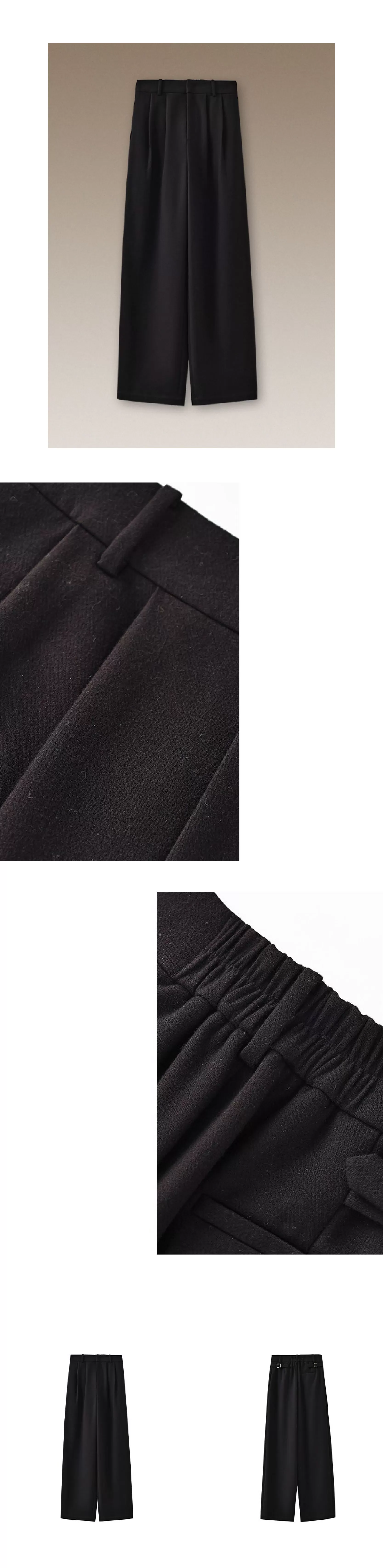 長腿基因側邊雙腰袢設計高腰顯瘦品質通勤寬鬆直筒長褲