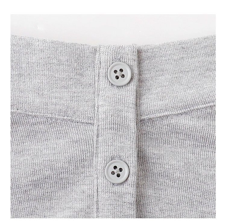 灰色修身高腰綁帶洋裝女秋新款長袖收腰T恤裙