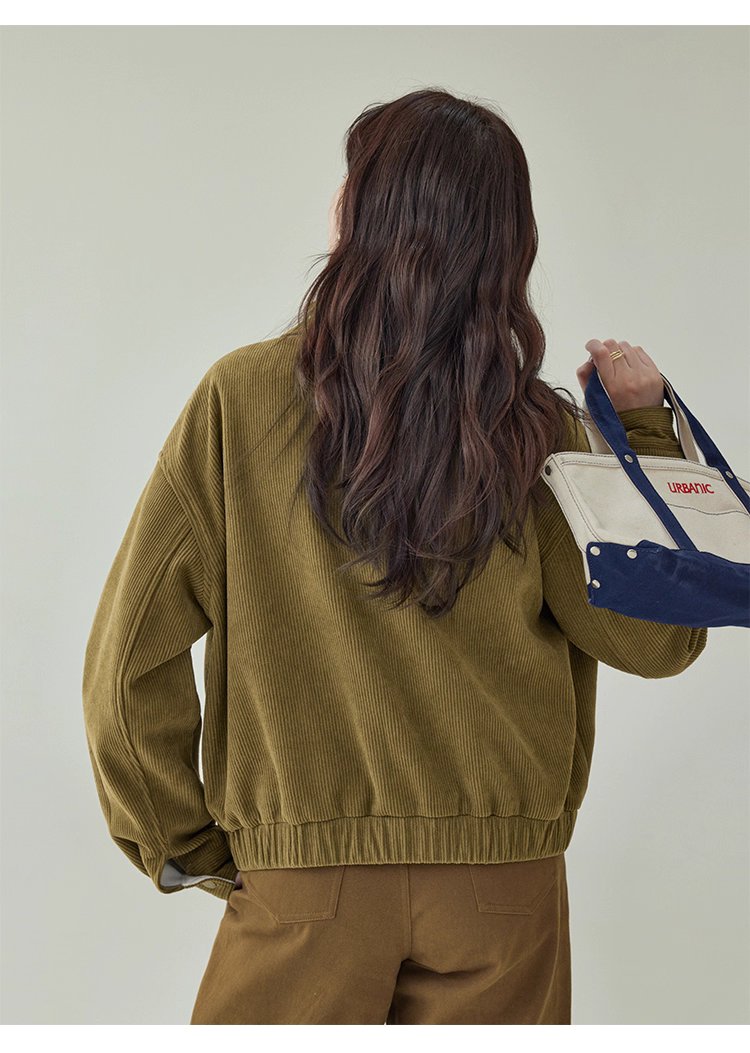 韓系雙頭拉鍊燈芯絨外套女秋季新款長袖夾克上衣,韓系雙頭拉鍊燈芯絨外套女秋季新款長袖夾克上衣,HBEW5072,韓系雙頭拉鍊燈芯絨外套女秋季新款長袖夾克上衣,復古夾克,燈芯絨