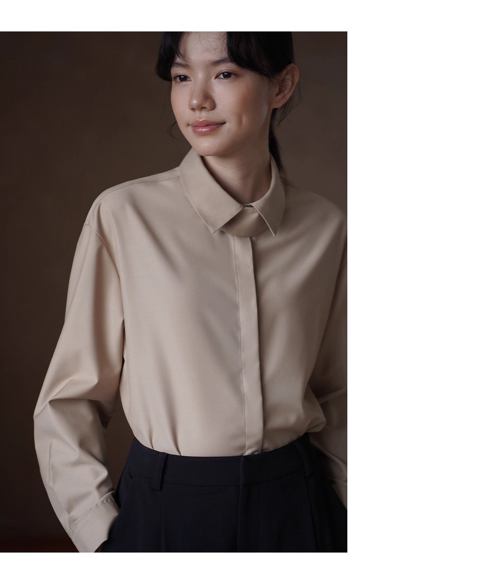 JI致英倫通勤簡約質感長袖襯衫寬鬆H型暗門襟設計上衣女,JI致英倫通勤簡約質感長袖襯衫寬鬆H型暗門襟設計上衣女,HBEW1123,JI致英倫通勤簡約質感長袖襯衫寬鬆H型暗門襟設計上衣女,可拆領袢,俐落有型