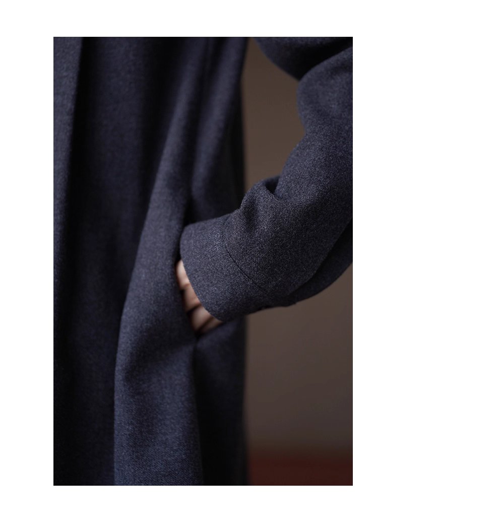 學院千金A字裙擺圓領半開門襟分割顯瘦短款加厚洋裝女