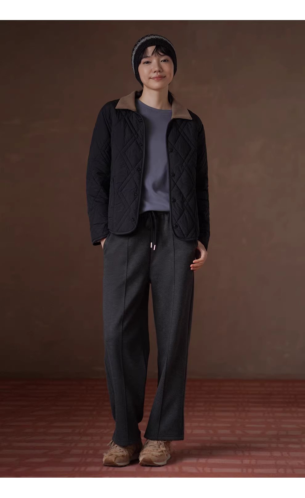 抗凍b備高回彈嬰兒絨鬆緊高腰人字紋顯瘦運動寬鬆長褲女,抗凍b備高回彈嬰兒絨鬆緊高腰人字紋顯瘦運動寬鬆長褲女,HBEW3041,抗凍b備高回彈嬰兒絨鬆緊高腰人字紋顯瘦運動寬鬆長褲女,彈性舒適,人字紋