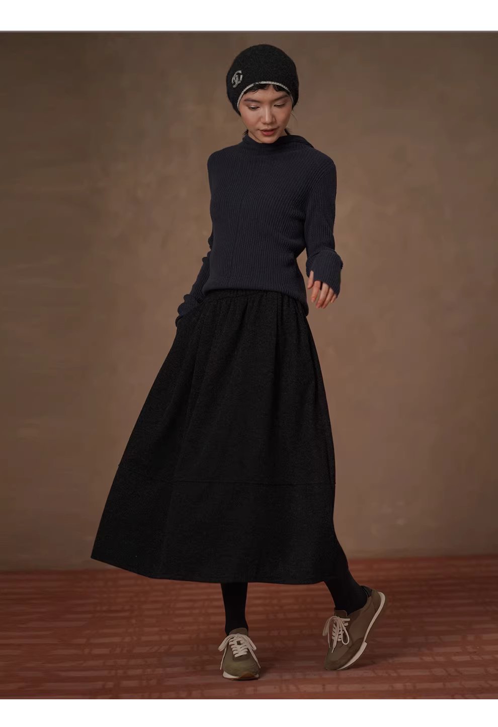 暖冬日常加厚呢料黃金分割剪裁鬆緊高腰顯瘦A字半身裙女,暖冬日常加厚呢料黃金分割剪裁鬆緊高腰顯瘦A字半身裙女,HBEW2033,暖冬日常加厚呢料黃金分割剪裁鬆緊高腰顯瘦A字半身裙女,高腰腿長,毛呢面料