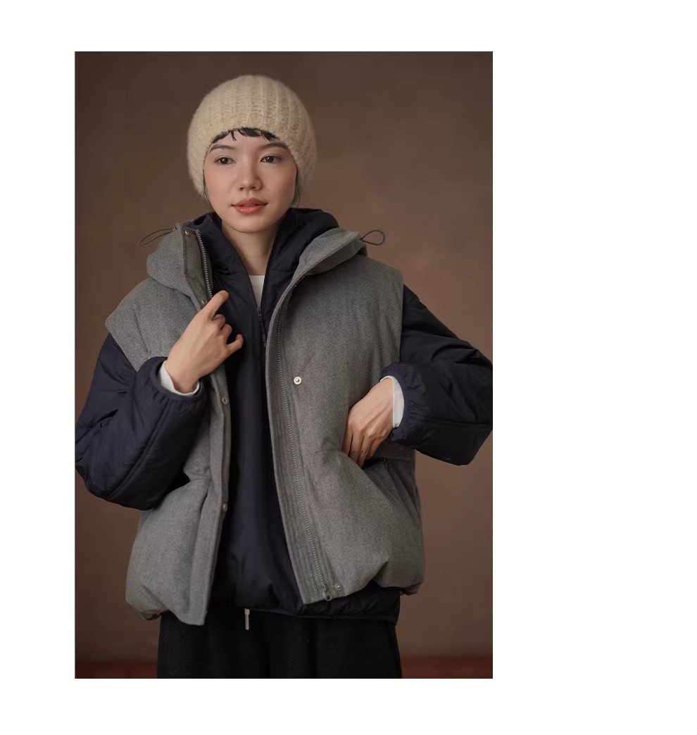 戶外愛好者狂熱一體成型連帽棉衣疊穿寬鬆保暖休閒上衣女,戶外愛好者狂熱一體成型連帽棉衣疊穿寬鬆保暖休閒上衣女,HBEW1183,戶外愛好者狂熱一體成型連帽棉衣疊穿寬鬆保暖休閒上衣女,半開連帽,輕薄舒適