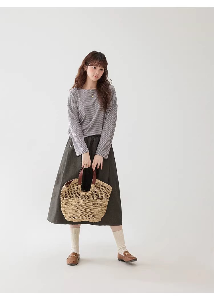 不規則蝙蝠袖暗條紋T恤女春季新款寬鬆小眾上衣,不規則蝙蝠袖暗條紋T恤女春季新款寬鬆小眾上衣,HBFS1005,不規則蝙蝠袖暗條紋T恤女春季新款寬鬆小眾上衣,蝙蝠袖型,天絲混紡