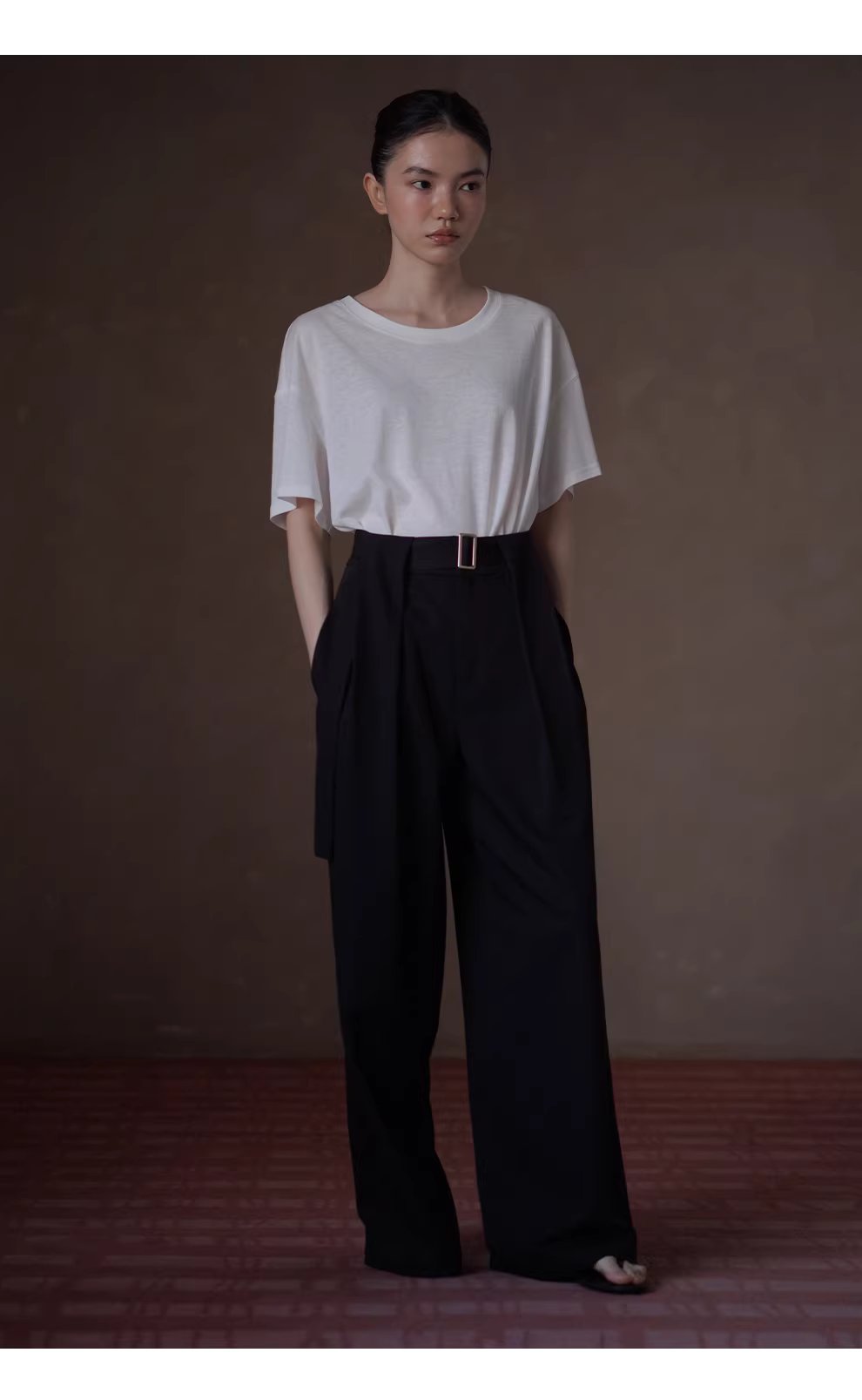 進階通勤氣質西裝褲高腰寬鬆寬腿顯瘦顯腿直腰帶長褲,進階通勤氣質西裝褲高腰寬鬆寬腿顯瘦顯腿直腰帶長褲,HBFS3006,進階通勤氣質西裝褲高腰寬鬆寬腿顯瘦顯腿直腰帶長褲,微彈舒適,版型修飾