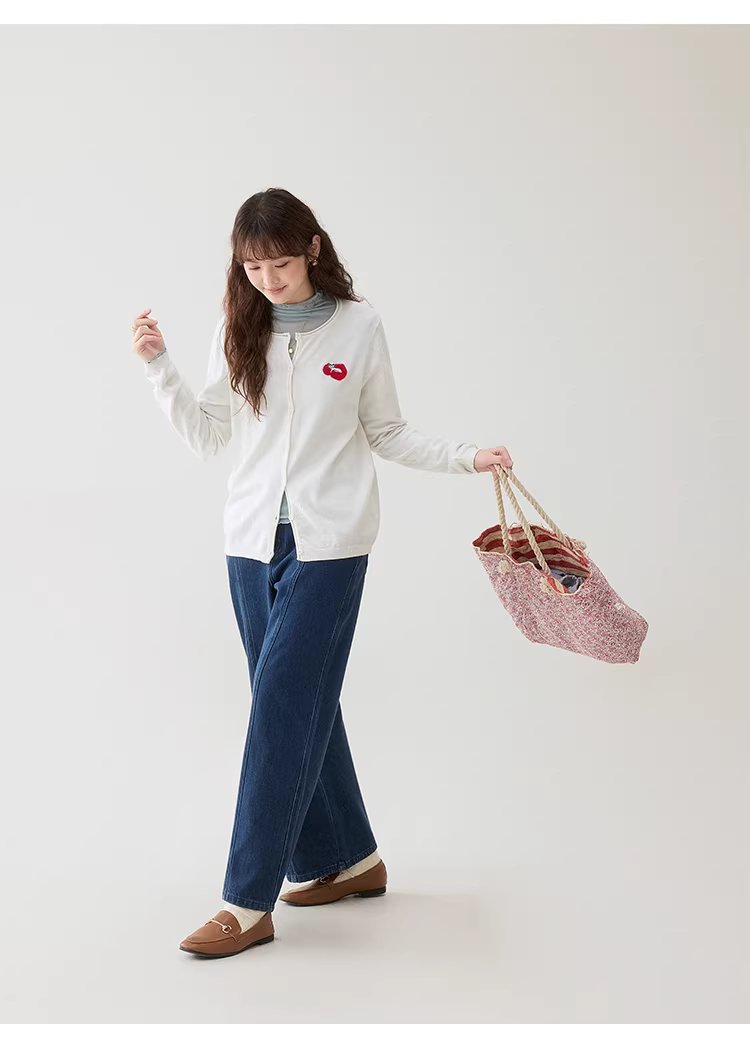 簡約小貓刺繡針織開襟衫女26春季新款寬鬆長袖上衣,簡約小貓刺繡針織開襟衫女26春季新款寬鬆長袖上衣,HBFS5006,簡約小貓刺繡針織開襟衫女26春季新款寬鬆長袖上衣,圓領排扣,修身版型