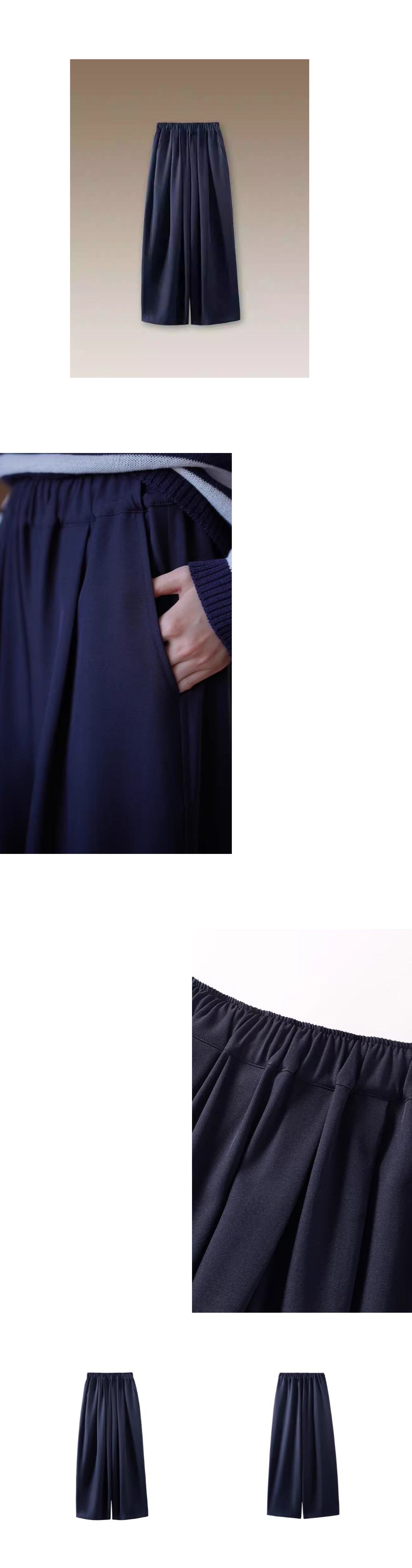 流動線條垂墜顯瘦鬆緊高腰不挑人寬鬆直筒闊腿通勤長褲,流動線條垂墜顯瘦鬆緊高腰不挑人寬鬆直筒闊腿通勤長褲,HBFS3018,流動線條垂墜顯瘦鬆緊高腰不挑人寬鬆直筒闊腿通勤長褲,簡約慵懶,細膩褶皺