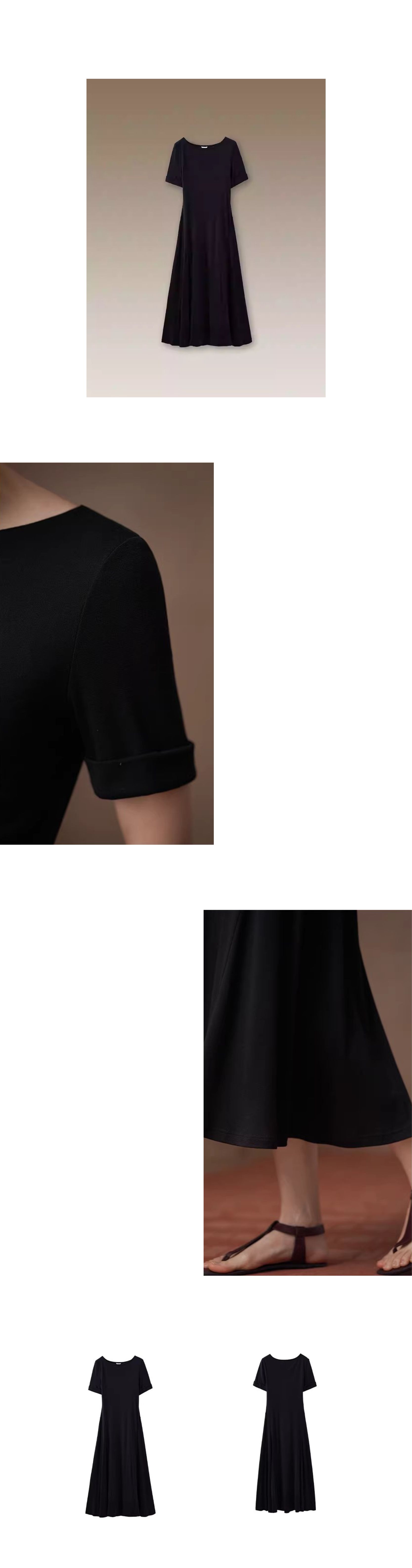 顯瘦標配小黑裙彈性親膚合身遮肉中袖圓領長洋裝女,顯瘦標配小黑裙彈性親膚合身遮肉中袖圓領長洋裝女,HBFS7035,顯瘦標配小黑裙彈性親膚合身遮肉中袖圓領長洋裝女,彈性親膚,收腰顯瘦