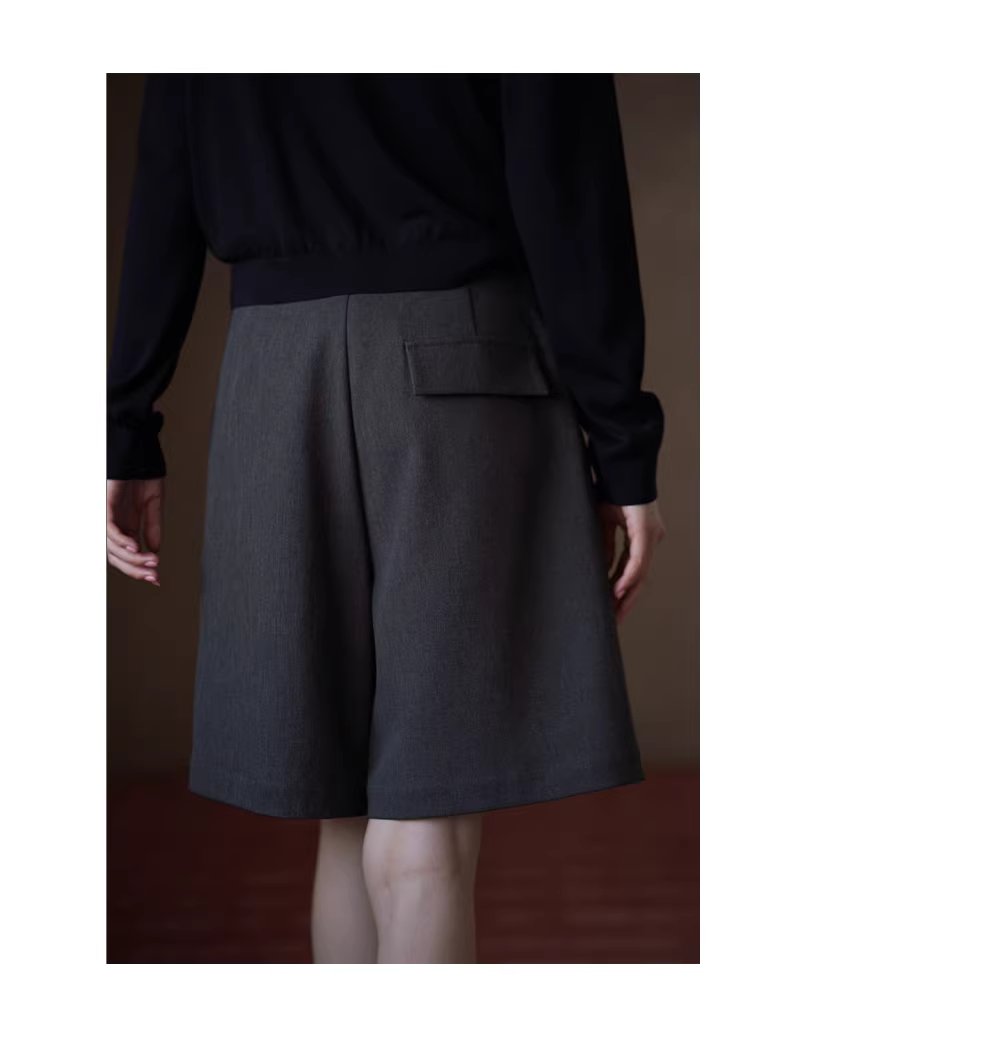 英倫學院氛圍立體百褶A字裙褲顯瘦高腰不挑人西裝短褲女,英倫學院氛圍立體百褶A字裙褲顯瘦高腰不挑人西裝短褲女,HBFS3024,英倫學院氛圍立體百褶A字裙褲顯瘦高腰不挑人西裝短褲女,日常百搭,俐落壓褶