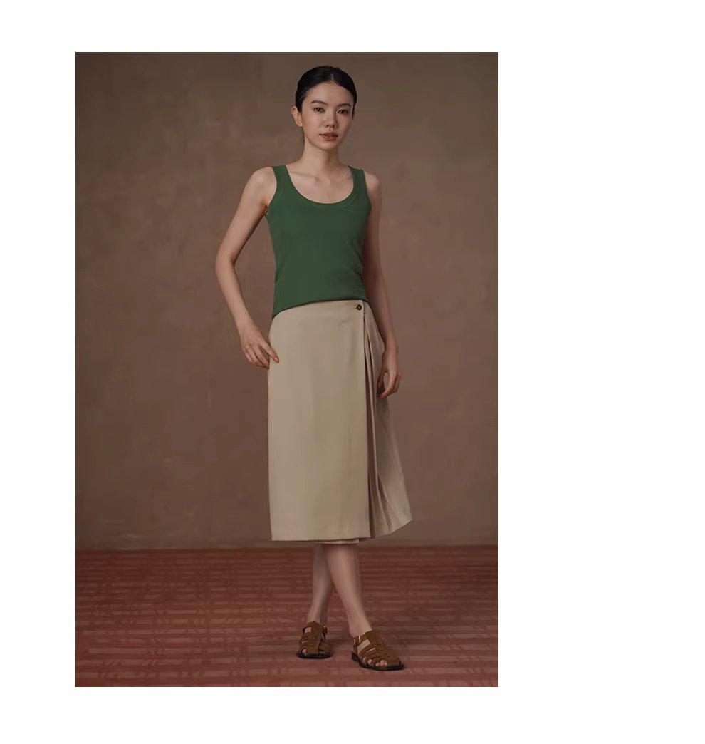 姐法式通勤一片圍裹式寬鬆直筒高腰不對稱壓褶顯瘦半身裙,姐法式通勤一片圍裹式寬鬆直筒高腰不對稱壓褶顯瘦半身裙,HBFS2018,姐法式通勤一片圍裹式寬鬆直筒高腰不對稱壓褶顯瘦半身裙,透氣舒適,版型顯瘦