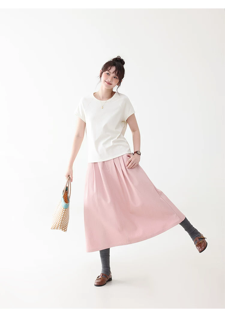 雙面長絨棉舒適短袖T恤女夏季新款通勤百搭上衣,雙面長絨棉舒適短袖T恤女夏季新款通勤百搭上衣,HBFS1105,雙面長絨棉舒適短袖T恤女夏季新款通勤百搭上衣,必備單品,天絲混棉