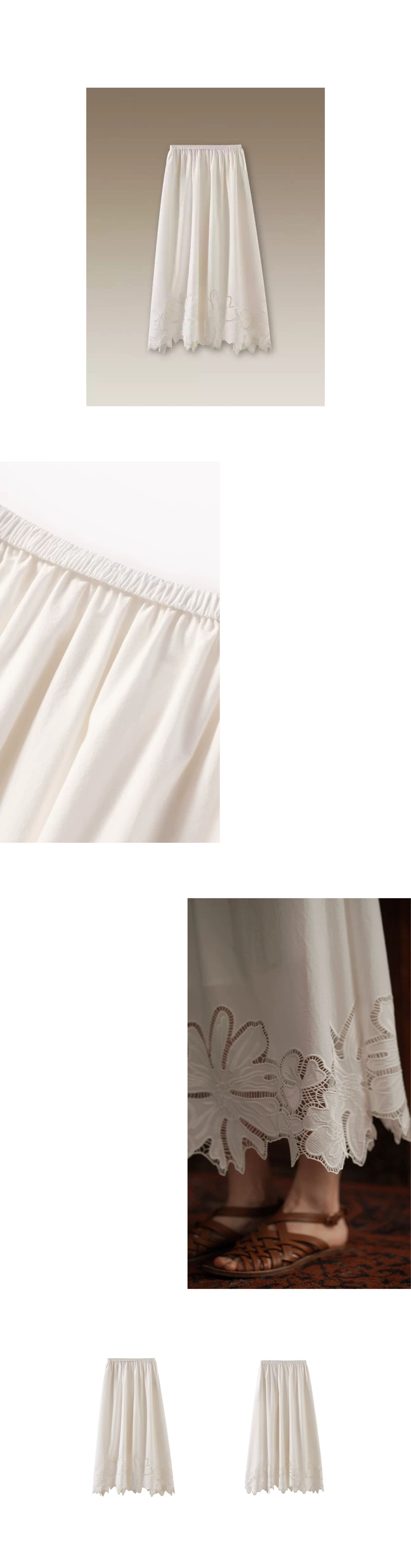 假日漫步定位刺繡蕾絲高支棉鬆緊腰頭長款顯瘦半身裙女,假日漫步定位刺繡蕾絲高支棉鬆緊腰頭長款顯瘦半身裙女,HBFS2022,假日漫步定位刺繡蕾絲高支棉鬆緊腰頭長款顯瘦半身裙女,純棉親膚,A字修身