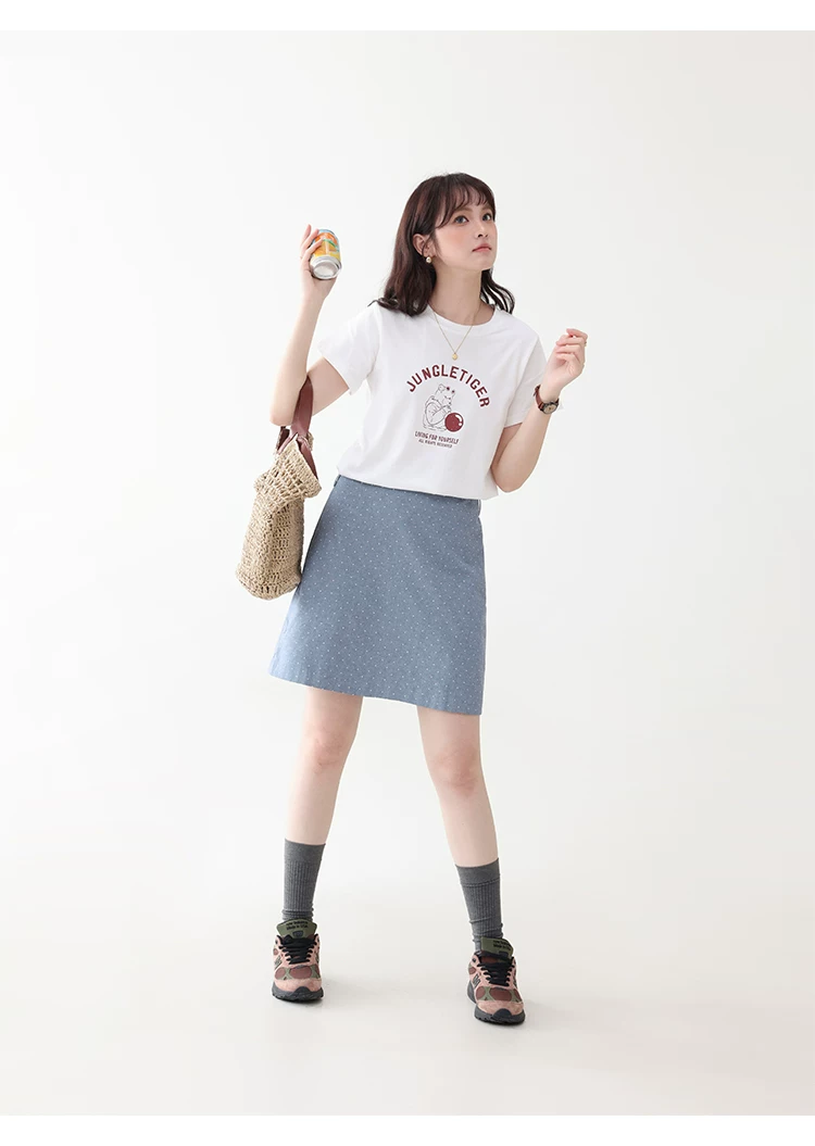 卡通印花寬鬆純棉短袖T恤女夏新款時尚百搭圓領上衣,卡通印花寬鬆純棉短袖T恤女夏新款時尚百搭圓領上衣,HBFS1114,卡通印花寬鬆純棉短袖T恤女夏新款時尚百搭圓領上衣,童趣印花,全棉面料