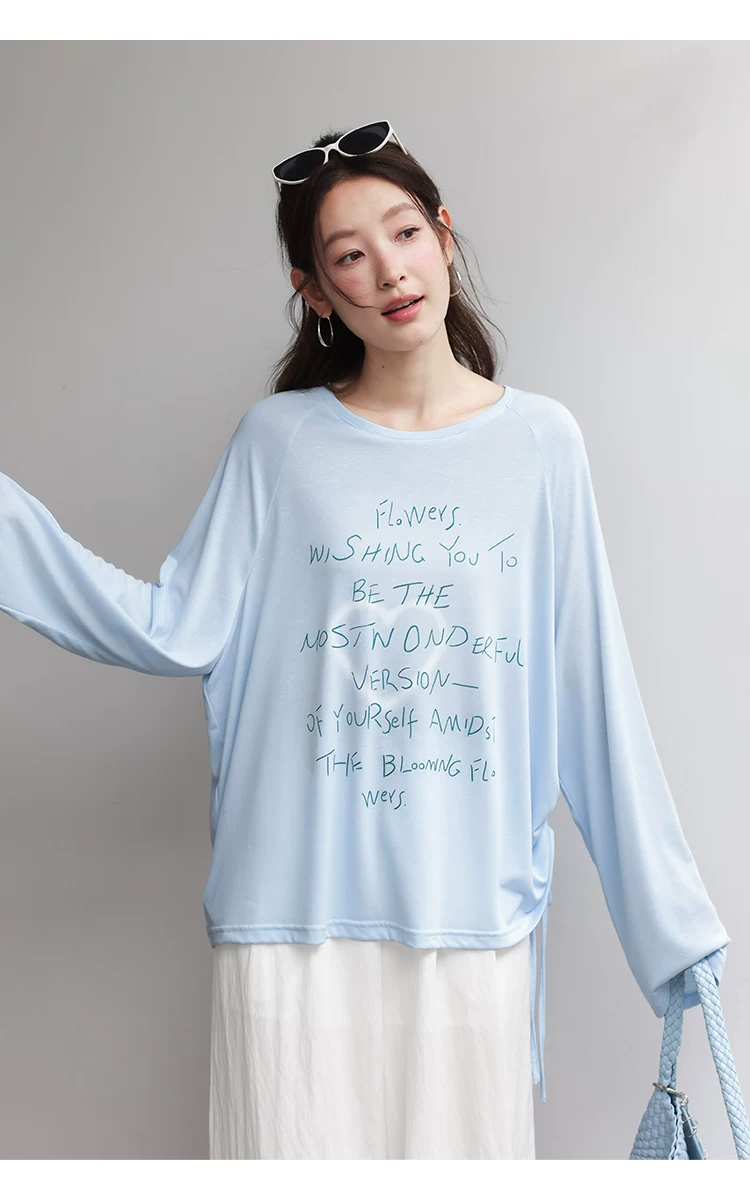 大尺碼字母印花長袖T恤夏薄女上衣2026新款胖mm防曬罩衫女,大尺碼字母印花長袖T恤夏薄女上衣2026新款胖mm防曬罩衫女,HBFS1183,大尺碼字母印花長袖T恤夏薄女上衣2026新款胖mm防曬罩衫女,美式印花,薄款面料