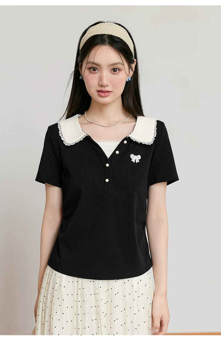 大尺碼女裝黑色短袖T恤女2026新款夏季減齡假兩件娃娃領上衣,大尺碼女裝黑色短袖T恤女2026新款夏季減齡假兩件娃娃領上衣,HBFS1216,大尺碼女裝黑色短袖T恤女2026新款夏季減齡假兩件娃娃領上衣,中大尺碼,假兩件式