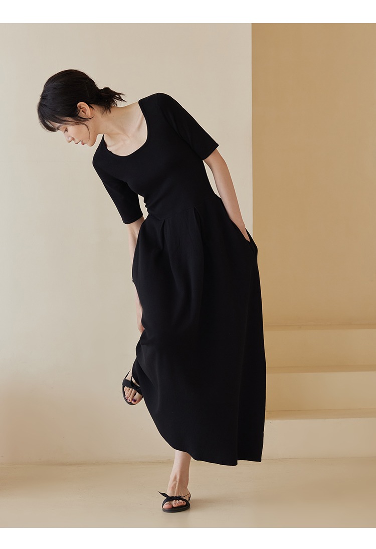 優雅氣質赫本風小黑裙收腰顯瘦高彈冰絲不悶熱連身裙洋裝,優雅氣質赫本風小黑裙收腰顯瘦高彈冰絲不悶熱連身裙洋裝,HBDS7028,優雅氣質赫本風小黑裙收腰顯瘦高彈冰絲不悶熱連身裙洋裝,優雅赫本風,高彈冰絲