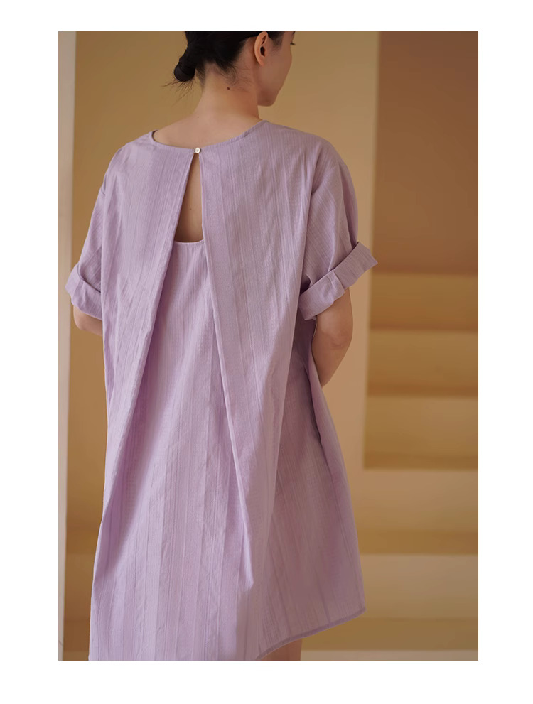 夢幻小人魚洋裝肌理感提花棉感親膚寬鬆A字顯瘦裙子女