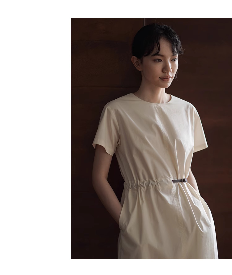心選氛圍洋裝水洗100棉拼接腰帶設計短袖寬鬆顯瘦裙子,心選氛圍洋裝水洗100棉拼接腰帶設計短袖寬鬆顯瘦裙子,HBES7201,心選氛圍洋裝水洗100棉拼接腰帶設計短袖寬鬆顯瘦裙子,簡約大方,腰帶設計