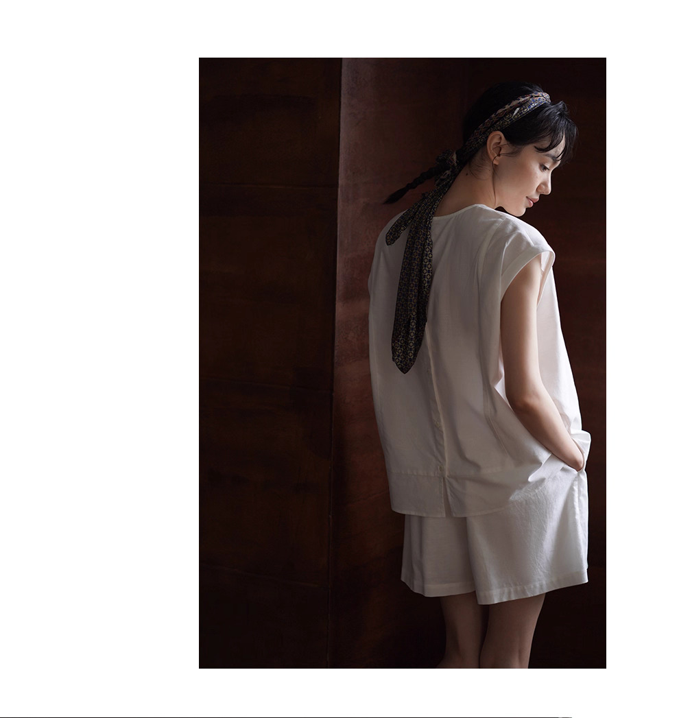 月光沙灘亞麻棉混紡度假透氣涼爽寬鬆上衣短褲兩件套裝