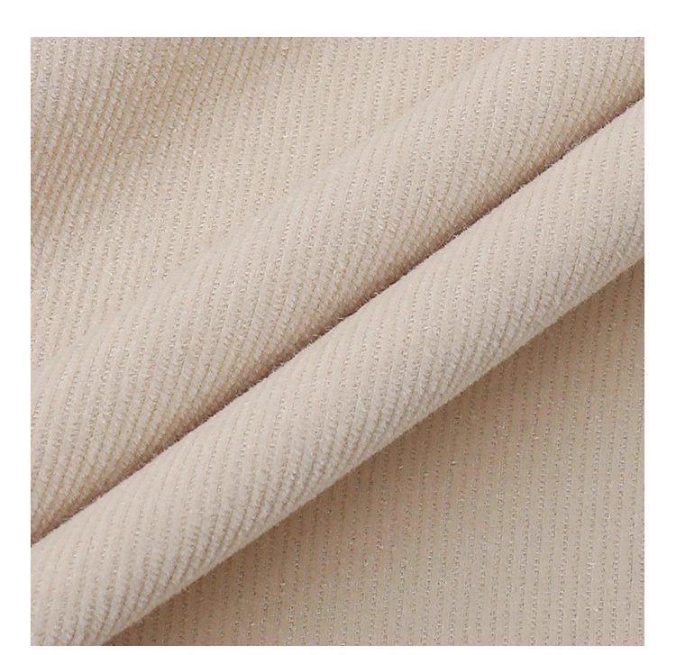 撞色格紋燈芯絨長袖襯衫女秋季新款翻領外套上衣