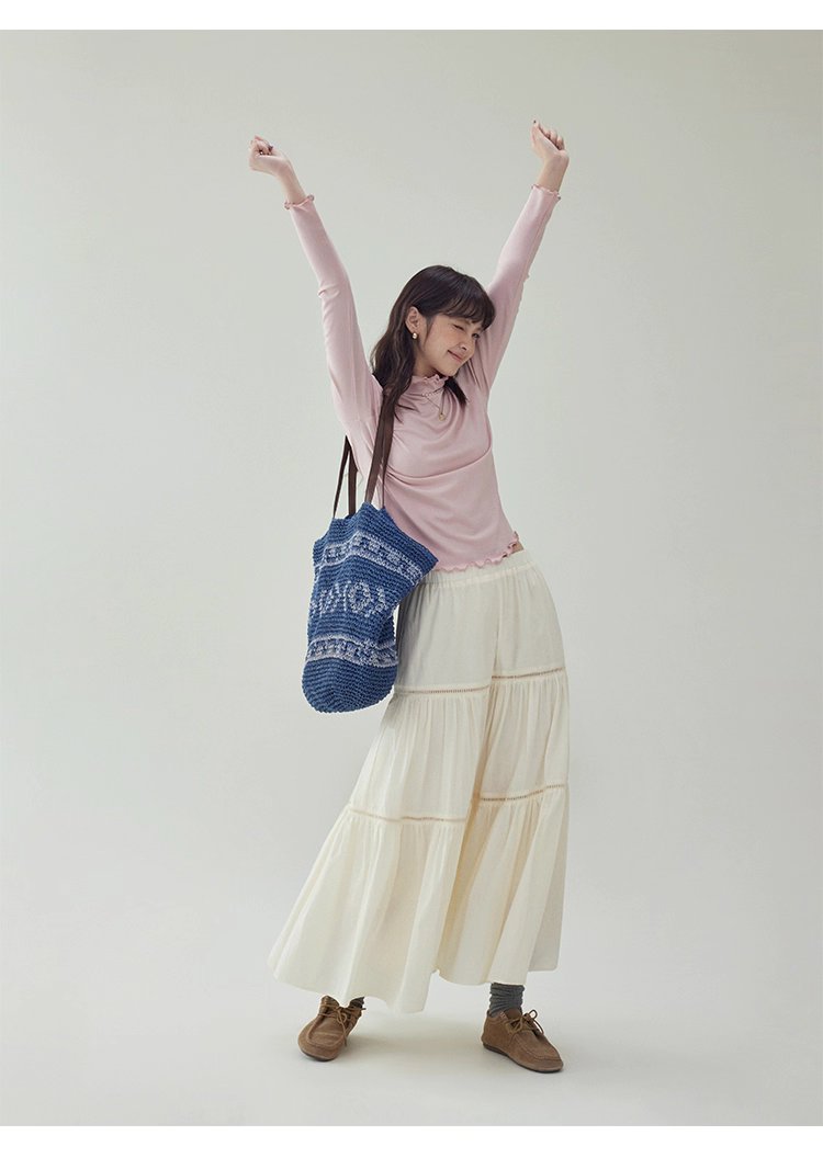 法式純棉拼接中長半身裙女秋季新款鬆緊腰蛋糕裙,法式純棉拼接中長半身裙女秋季新款鬆緊腰蛋糕裙,HBEW2009,法式純棉拼接中長半身裙女秋季新款鬆緊腰蛋糕裙,蛋糕裙擺,全棉面料