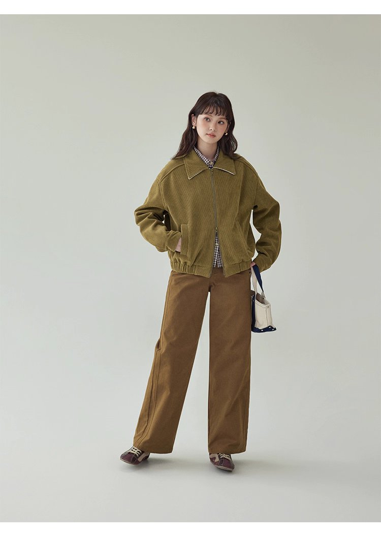 韓系雙頭拉鍊燈芯絨外套女秋季新款長袖夾克上衣,韓系雙頭拉鍊燈芯絨外套女秋季新款長袖夾克上衣,HBEW5072,韓系雙頭拉鍊燈芯絨外套女秋季新款長袖夾克上衣,復古夾克,燈芯絨