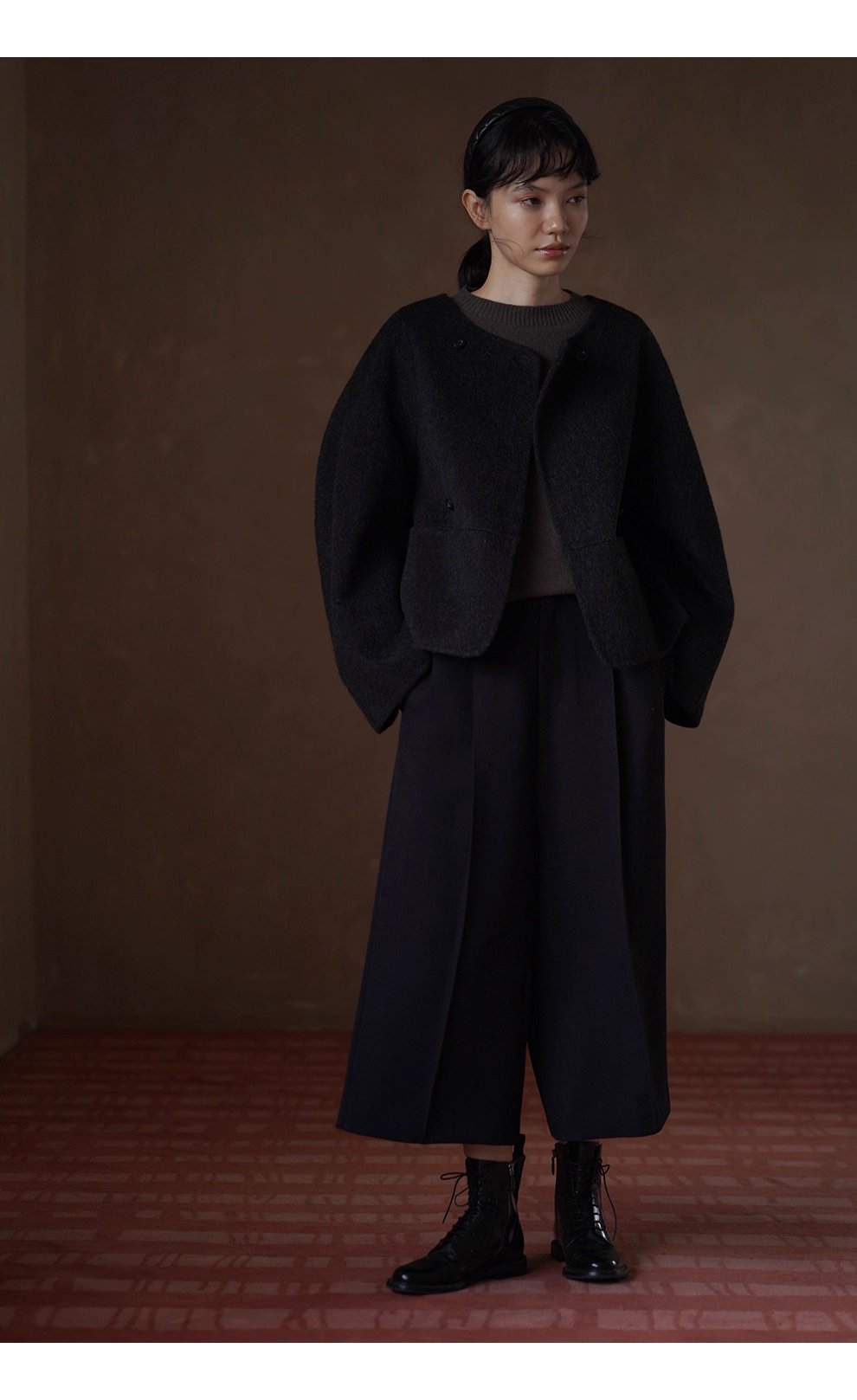 閉眼入基本款100綿羊毛寬鬆圓領柔軟內搭顯瘦針織上衣女