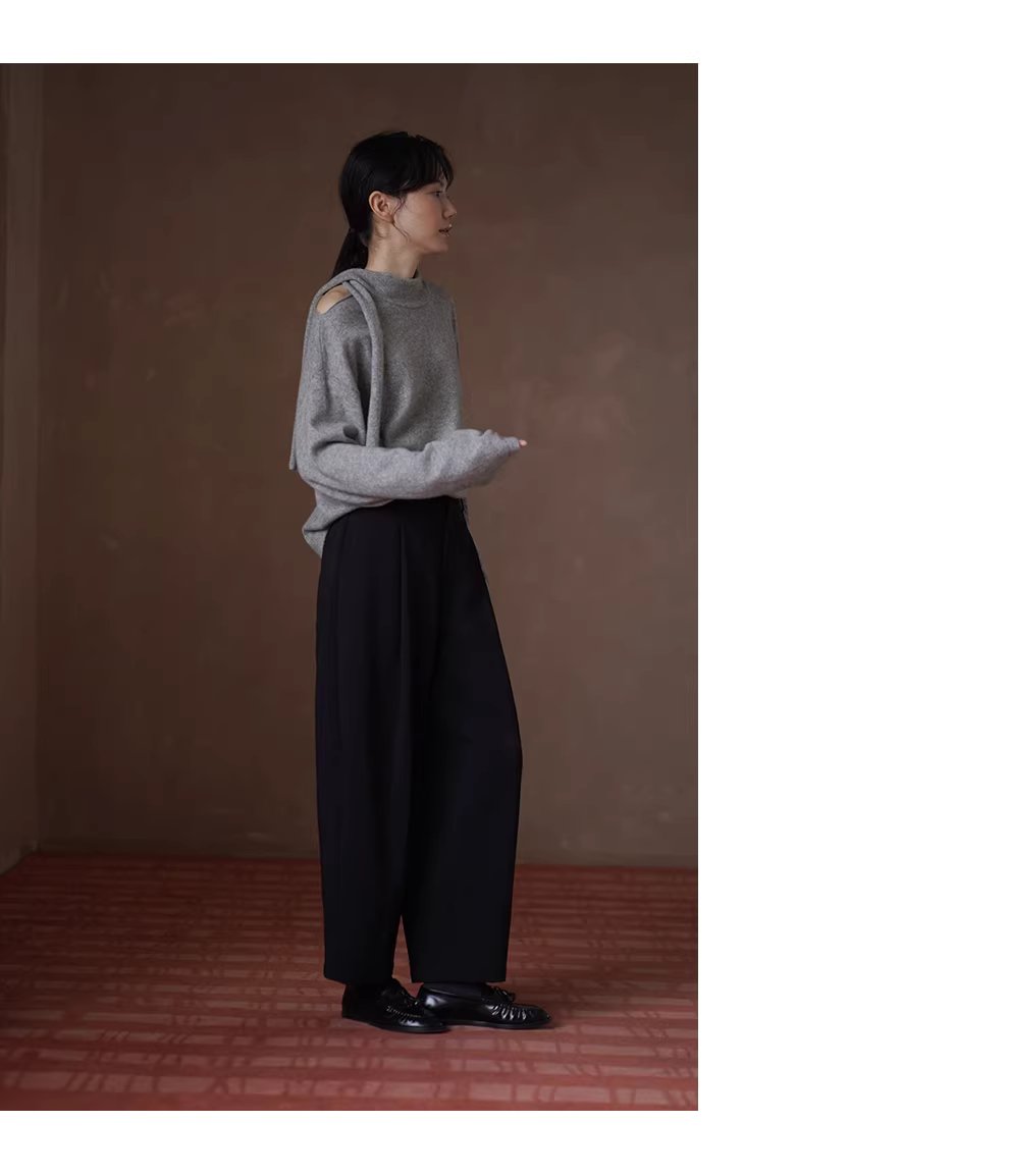 通勤褲王經典不敗顯瘦寬鬆直筒高腰抓毛加厚西裝長褲女,通勤褲王經典不敗顯瘦寬鬆直筒高腰抓毛加厚西裝長褲女,HBEW3039,通勤褲王經典不敗顯瘦寬鬆直筒高腰抓毛加厚西裝長褲女,日字扣腰帶,直筒版型