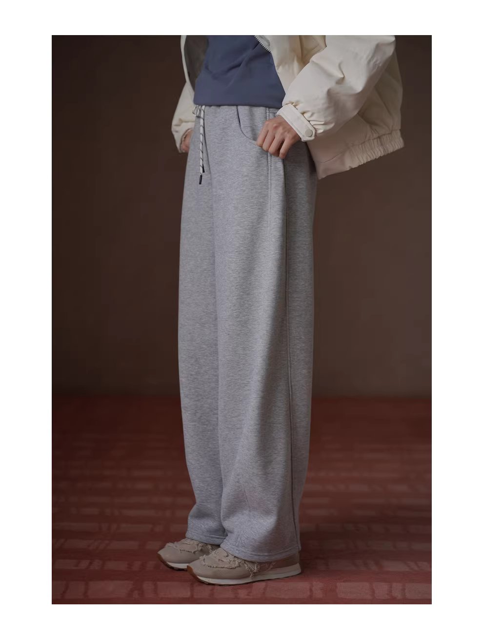 溫暖加倍仿羊絨加絨加厚立體顯瘦分割高腰寬鬆運動長褲,溫暖加倍仿羊絨加絨加厚立體顯瘦分割高腰寬鬆運動長褲,HBEW3042,溫暖加倍仿羊絨加絨加厚立體顯瘦分割高腰寬鬆運動長褲,彎刀褲型,加絨加厚