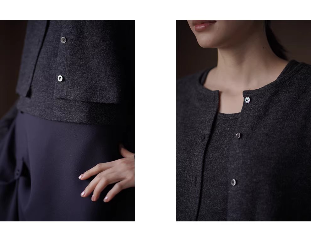 一衣多穿實用兩件套鬆軟彈性基礎背心開襟衫顯瘦套裝女,一衣多穿實用兩件套鬆軟彈性基礎背心開襟衫顯瘦套裝女,HBEW1135,一衣多穿實用兩件套鬆軟彈性基礎背心開襟衫顯瘦套裝女,兩件式套裝,簡約質感