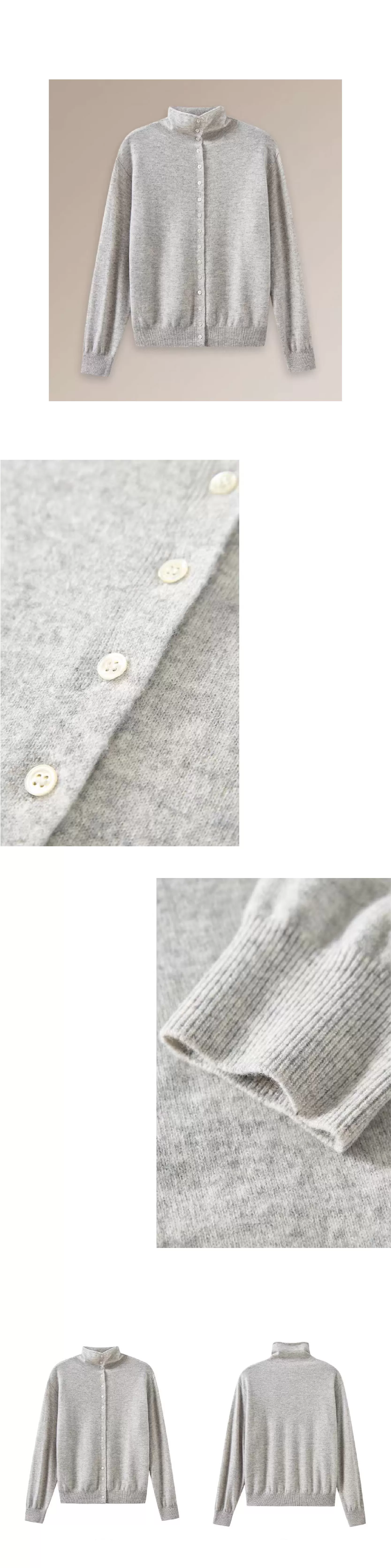 清冷柔霧敲細60s羊毛混紡立領紐扣設計開門襟通勤毛衣女,清冷柔霧敲細60s羊毛混紡立領紐扣設計開門襟通勤毛衣女,HBEW1136,清冷柔霧敲細60s羊毛混紡立領紐扣設計開門襟通勤毛衣女,排扣立領,羊毛100%