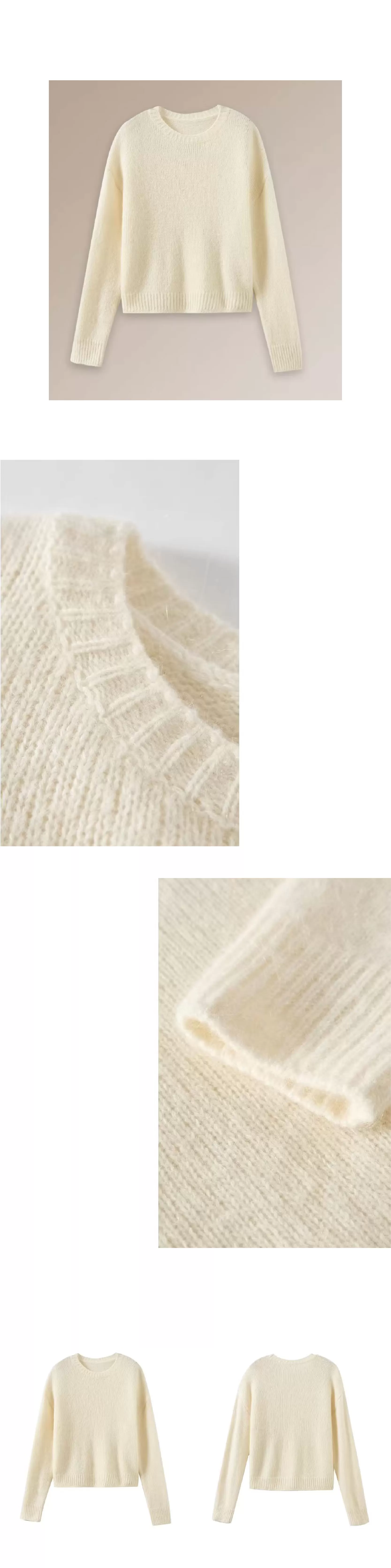 雪落的聲音羊駝絨羊毛馬海毛混紡柔軟蓬鬆寬鬆圓領毛衣,雪落的聲音羊駝絨羊毛馬海毛混紡柔軟蓬鬆寬鬆圓領毛衣,HBEW1138,雪落的聲音羊駝絨羊毛馬海毛混紡柔軟蓬鬆寬鬆圓領毛衣,簡約質感,羊毛混紡