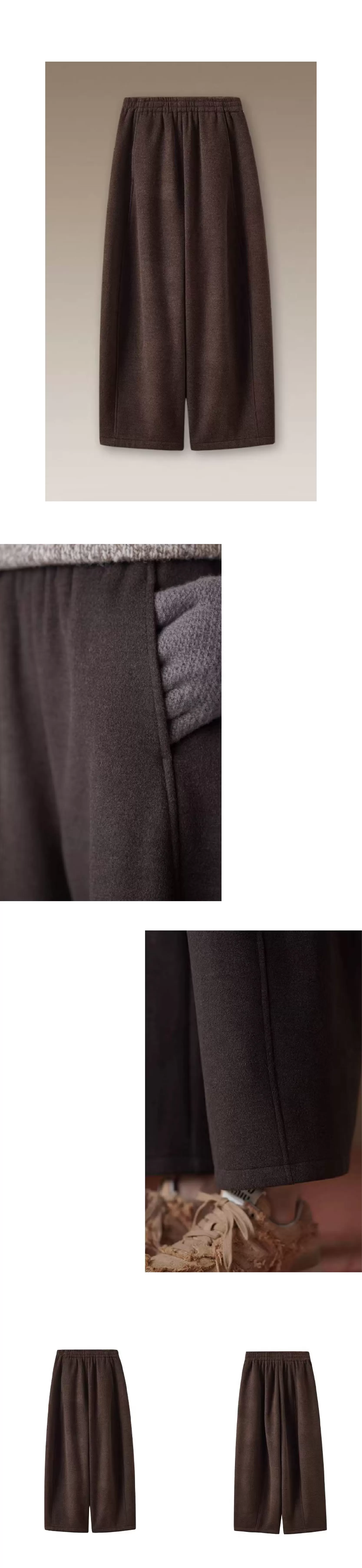 復古香蕉輪廓加厚特舒絨解構斜切分割顯瘦寬鬆毛呢長褲,復古香蕉輪廓加厚特舒絨解構斜切分割顯瘦寬鬆毛呢長褲,HBEW3045,復古香蕉輪廓加厚特舒絨解構斜切分割顯瘦寬鬆毛呢長褲,香蕉褲型,羊毛混紡