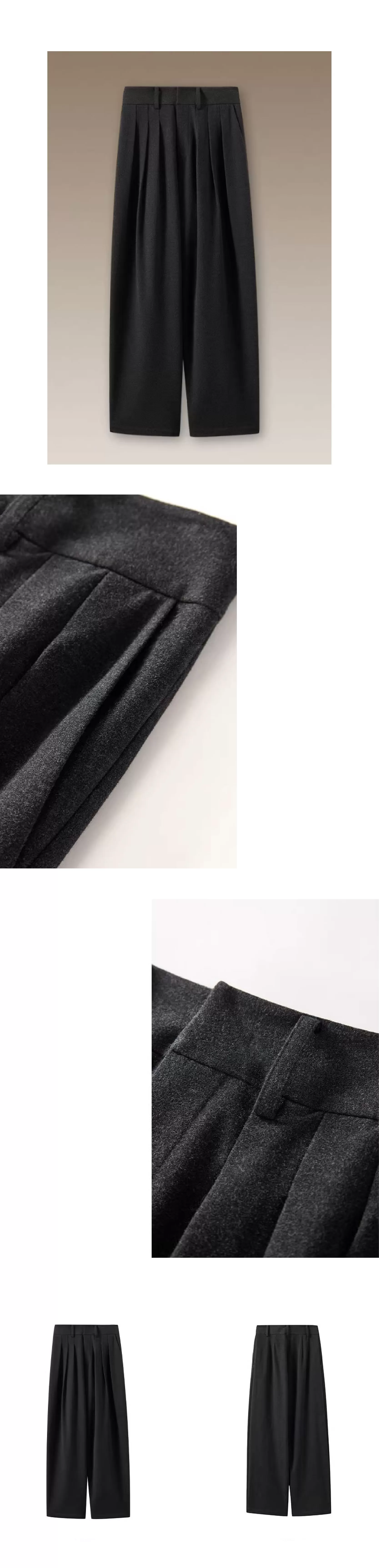 通勤協議毛感呢料寬鬆西裝褲高腰顯瘦直筒不挑人長褲女,通勤協議毛感呢料寬鬆西裝褲高腰顯瘦直筒不挑人長褲女,HBEW3046,通勤協議毛感呢料寬鬆西裝褲高腰顯瘦直筒不挑人長褲女,高腰壓摺,毛呢面料